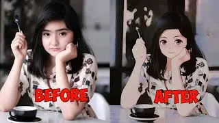 CARA EDIT FOTO ASLI MENJADI FOTO ANIME || Foto Anine-Foto Kartun