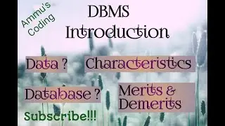 DBMS Introduction | Characteristics | Merits & Demerits | Explanation in Tamil | Ammu's Coding