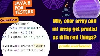 Why Java Converts char[] to String-like Output???