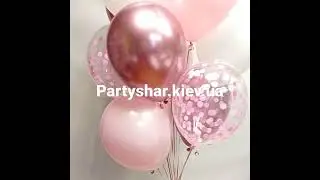 набор гелиевых шаров "розовая сказка"