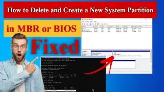 How to Delete and Create New System Partition in MBR or BIOS [Solved] 