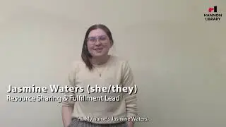National Library Week: Resource Sharing & Fulfillment Lead, Jasmine Waters