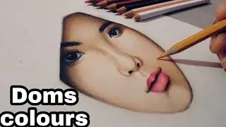 Drawing realistic skin with Doms colour pencils |Tutorial|