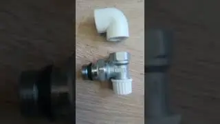 соединение ПП трубы или уголка с краном
