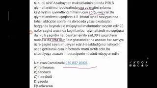 YENİ QAYDAYA UYĞUN KURİKULUM SUAL İZAHI.