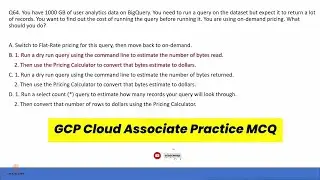 GCP | Google Cloud Associate Engineer Exam Practice Test Question Dump with Explanation | Module 4