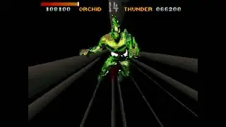 Killer Instinct (1994) - frog glitch - Thunder falling off rooftop with shadows
