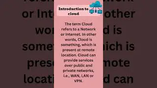 Introduction to cloud ? #clouds #cloudcomputing