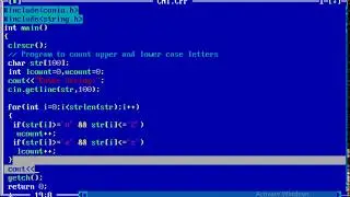 C++ Program to Count Uppercase and  Lowercase letters