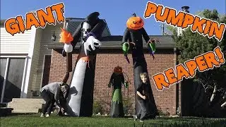 🎃Unboxing our New Giant Pumpkin Reaper Inflatable!