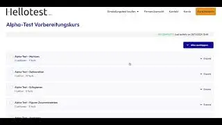 Alpha Test Einstellungstest Üben