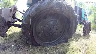 Чуть не ПЕРЕВЕРНУЛИ ЮИЗ 6!! Прокололи колесо на ЮМЗ 6 В болоте.