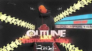 OUTLINE LIKE THDTXSHIRO ALIGHT MOTION TUTORIAL WITH XML