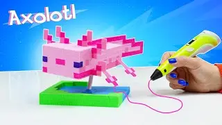 DIY AXOLOTI Minecraft 3D Pen TUTORIAL! My Collection Minecraft