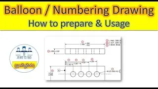 Balloon drawing | Numbering drawing | Tamil | How to Ballooning/Numbering on blue print |