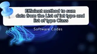 Efficient method to sum the data from the list  ||  get sum in one line of code