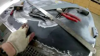 Уаз Патриот. Пятая дверь.  День второй,третий...  Грунтуем, шпаклюем, сушим.