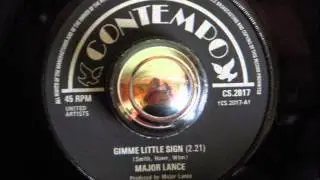 MAJOR LANCE -  GIMME LITTLE SIGN