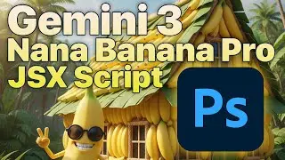 🍌 JSX Nana Banana Pro Gemini 3 in Photoshop With 4k Quality. Gemini 3 Pro vs Flash 2.5