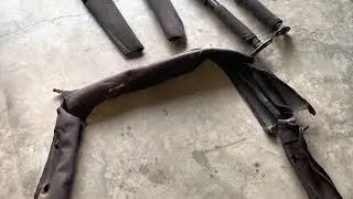 Duplicolor Vinyl and Fabric Spray Paint  on Jeep TJ roll bar padding