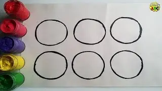 How to draw circle| & color| Easy and simple drawing circle