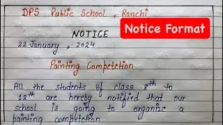 Notice Writing Format | How to Write Notice | Format of Notice Writing in English | Notice Writing
