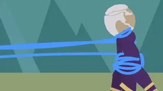 Priest(Pucci) gets beaten up by a teenage girl.(Jolyne)