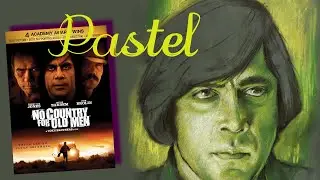 Psycopathic in movies series | Anton Chigurh | Pastel on paper