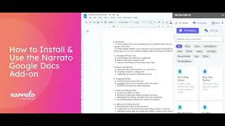 How to Install & Use the Narrato Google Docs Add on