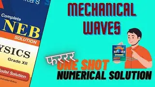 Mechanical Waves ONE SHOT Numerical Solutions for NEB Students | WAVES AND OPTICS NEB Grade 12
