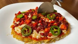 COMO HACER UNA PIZZA CON MENOS DE $50 PESOS ¡Sin horno y sin harina!