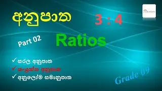 Episode 08 - Ratios (අනුපාත ) | Grade 09 - Part 02