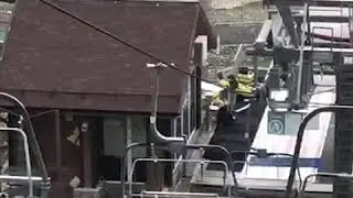 Курорт Роза Хутор - ЧП с туристами на аттракционе