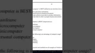 See full video on my channel! EDPM Multiple Choice (Specimen paper)