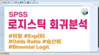 SPSS 로지스틱 회귀분석(Logistic Regression Analysis) / 이항 로짓 / Odds Ratio(OR) / 승산비 / 논문쓰는남자 / 논쓰남