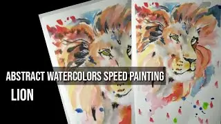 Watercolor lion Painting - Easy