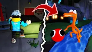 ¿qué pasa si entramos a los basureros de los RAINBOW FRIENDS? *orange*
