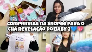 COMPRINHAS NA SHOPEE PARA O CHÁ REVELAÇÃO DO BABY 2💙💖|Juliana Borba