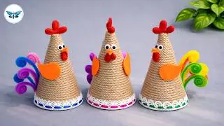 So easy!😍Cute chickens made from rope🐔DIY Easter ideas🥚