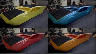 Choose your solar car color. Body-on-frame!