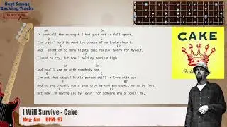 🎻 I Will Survive - Cake Bass Backing Track with chords and lyrics