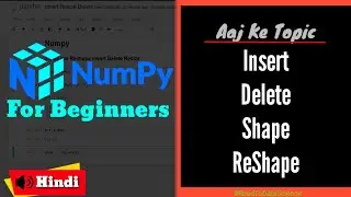 E2.3 Shape and ReShape an Array | Numpy in Hindi | Road to Data Science