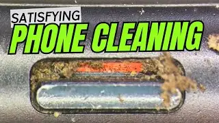 LONG VIDEO of oddly satisfying phone cleaning done under the microscope.