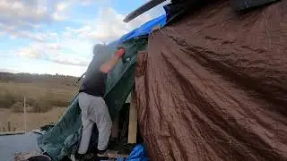 #ремонт дома после пожара - чиним крышу