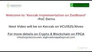 Keccak Bitstream Implementation on ZedBoard FPGA -Proof of Concept Demo