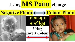 MS Paint Change Negative photo to Colour / Colour to Negative Photo | MS Paint Tamil #mspaint