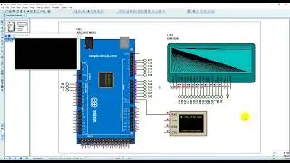 Arduino MEGA with KS0108 GLCD 192x64 pixels - Proteus Simulation