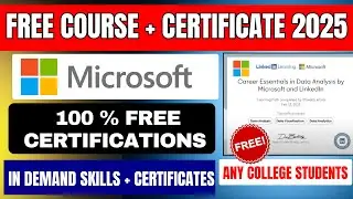 Free Microsoft Course with Certificate 2025🔥| Free Certification | Free in-Demand skills course 2025