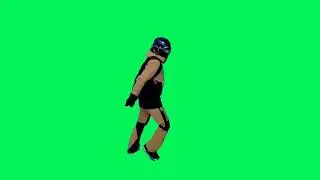 Green Screen of Dancing Snowboarder
