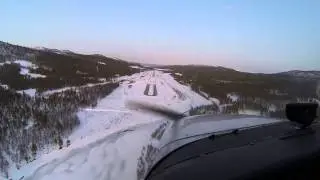 Landing at Dagali airport, ENDI